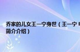 乔家的儿女王一宁身世（王一宁 电视剧《乔家的儿女》中的角色相关内容简介介绍）