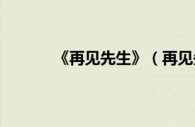 《再见先生》（再见先生相关内容简介介绍）