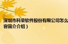 深圳市科荣软件股份有限公司怎么样（深圳市科荣软件股份有限公司相关内容简介介绍）