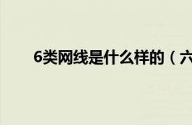 6类网线是什么样的（六类网线相关内容简介介绍）