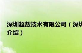 深圳超数技术有限公司（深圳市超数科技有限公司相关内容简介介绍）