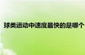 球类运动中速度最快的是哪个（速度球运动相关内容简介介绍）