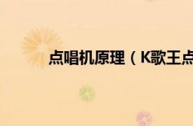 点唱机原理（K歌王点唱机相关内容简介介绍）