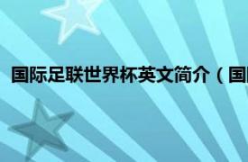 国际足联世界杯英文简介（国际足联世界杯相关内容简介介绍）