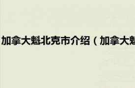 加拿大魁北克市介绍（加拿大魁北克城历史区相关内容简介介绍）