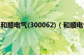 和顺电气(300062)（和顺电气[300141]相关内容简介介绍）