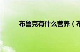 布鲁克有什么营养（布留克相关内容简介介绍）