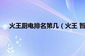 火王厨电排名第几（火王 智能厨电品牌相关内容简介介绍）