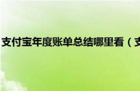 支付宝年度账单总结哪里看（支付宝年度账单相关内容简介介绍）