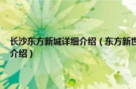 长沙东方新城详细介绍（东方新世界 长沙市东方新世界楼盘相关内容简介介绍）