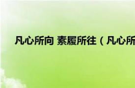 凡心所向 素履所往（凡心所向素履可往相关内容简介介绍）