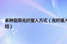 多种宽带光纤接入方式（光纤接入技术 宽带网络接入技术相关内容简介介绍）