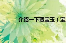 介绍一下贾宝玉（宝玉獣相关内容简介介绍）