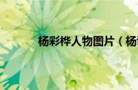 杨彩桦人物图片（杨证桦相关内容简介介绍）