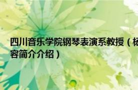 四川音乐学院钢琴表演系教授（杨成刚 四川音乐学院钢琴系副教授相关内容简介介绍）