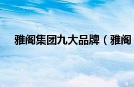 雅阁集团九大品牌（雅阁 汽车品牌相关内容简介介绍）