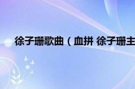 徐子珊歌曲（血拼 徐子珊主唱音乐专辑相关内容简介介绍）