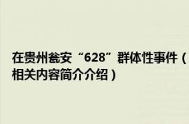 在贵州瓮安“628”群体性事件（新群体事件观：贵州瓮安628事件的启示相关内容简介介绍）