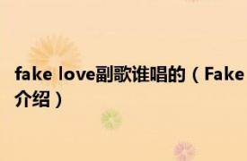 fake love副歌谁唱的（Fake Love Drake演唱歌曲相关内容简介介绍）