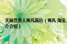 天猫负责人蒋凡简历（蒋凡 淘宝、天猫、阿里妈妈事业群总裁相关内容简介介绍）