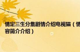 情定三生分集剧情介绍电视猫（情定三生 2014年田少波执导电视剧相关内容简介介绍）