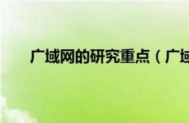 广域网的研究重点（广域网优化相关内容简介介绍）