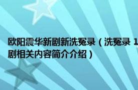 欧阳震华新剧新洗冤录（洗冤录 1999年欧阳震华、宣萱主演TVB古装电视剧相关内容简介介绍）