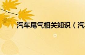 汽车尾气相关知识（汽车尾气相关内容简介介绍）