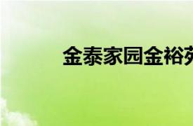 金泰家园金裕苑店相关内容介绍