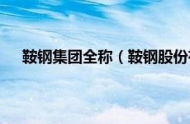 鞍钢集团全称（鞍钢股份有限公司相关内容简介介绍）