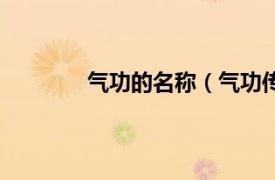 气功的名称（气功传奇相关内容简介介绍）