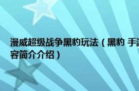 漫威超级战争黑豹玩法（黑豹 手游《漫威：超级争霸战》中的角色相关内容简介介绍）