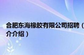 合肥东海橡胶有限公司招聘（东海橡塑 合肥有限公司相关内容简介介绍）