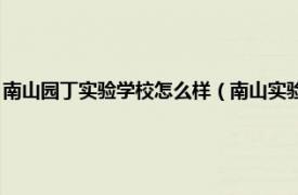 南山园丁实验学校怎么样（南山实验学校 集团园丁学校相关内容简介介绍）