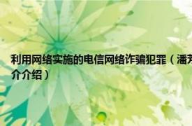 利用网络实施的电信网络诈骗犯罪（潘芳芳 特大电信网络诈骗犯罪在逃人员相关内容简介介绍）