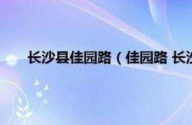 长沙县佳园路（佳园路 长沙市佳园路相关内容简介介绍）