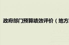 政府部门预算绩效评价（地方政府绩效预算相关内容简介介绍）