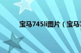 宝马745li图片（宝马745Li相关内容简介介绍）