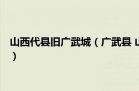 山西代县旧广武城（广武县 山西代县历史政区相关内容简介介绍）