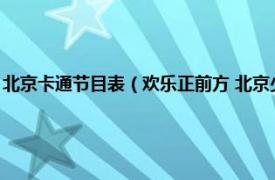 北京卡通节目表（欢乐正前方 北京少儿卡通电视台节目相关内容简介介绍）