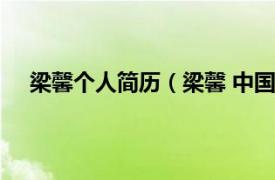 梁馨个人简历（梁馨 中国超级名模相关内容简介介绍）