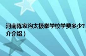 河南陈家沟太极拳学校学费多少?（河南陈家沟太极拳功夫学校相关内容简介介绍）