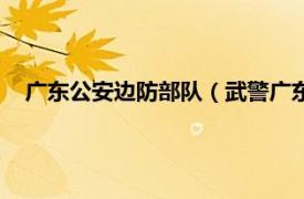 广东公安边防部队（武警广东省边防总队相关内容简介介绍）