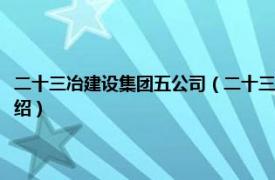 二十三冶建设集团五公司（二十三冶建设集团有限责任公司相关内容简介介绍）