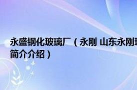 永盛钢化玻璃厂（永刚 山东永刚玻璃科技有限公司旗下玻璃品牌相关内容简介介绍）