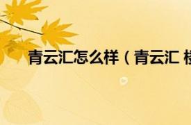 青云汇怎么样（青云汇 楼盘项目相关内容简介介绍）