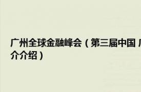 广州全球金融峰会（第三届中国 广州国际金融交易博览会开幕相关内容简介介绍）