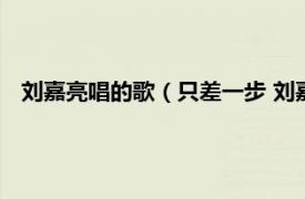 刘嘉亮唱的歌（只差一步 刘嘉亮演唱歌曲相关内容简介介绍）