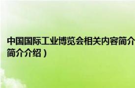 中国国际工业博览会相关内容简介介绍英语（中国国际工业博览会相关内容简介介绍）