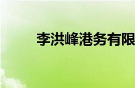 李洪峰港务有限公司总裁助理简介